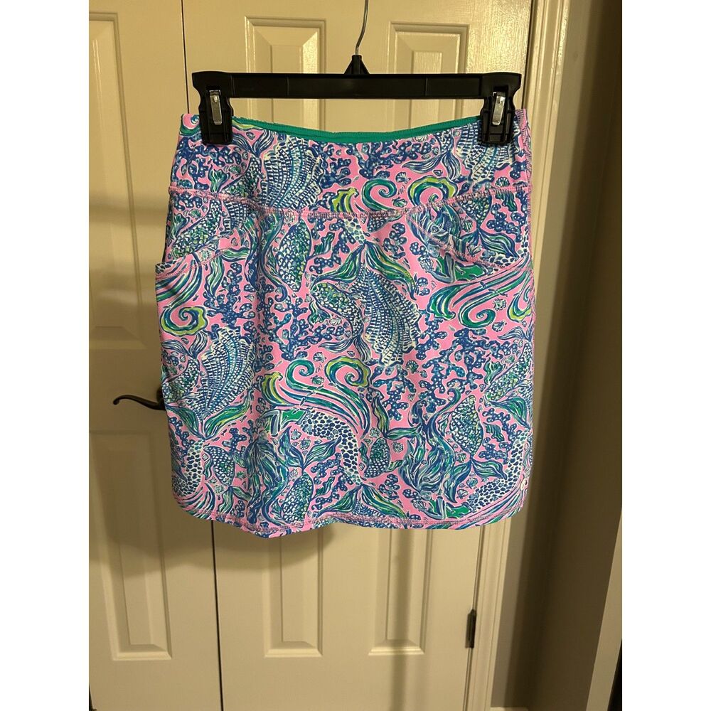 Lilly Pulitzer We Mermaid It Floral Printed Athletic Skort Size XS EUC